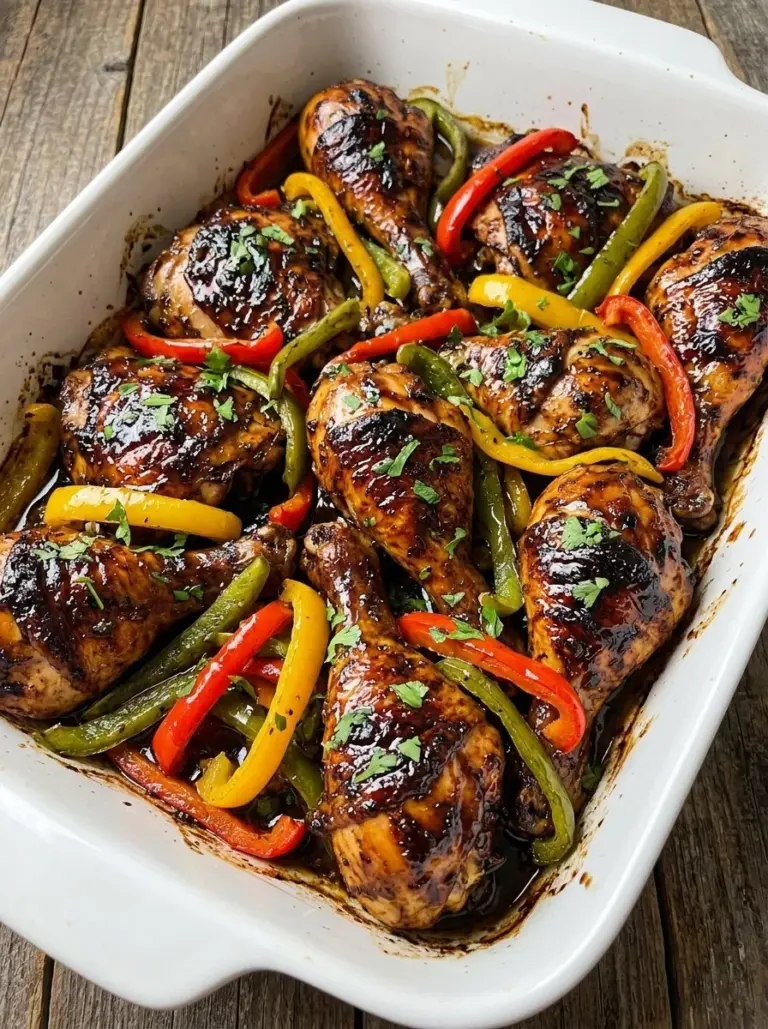 Delicious oven baked honey jerk chicken served on a plate