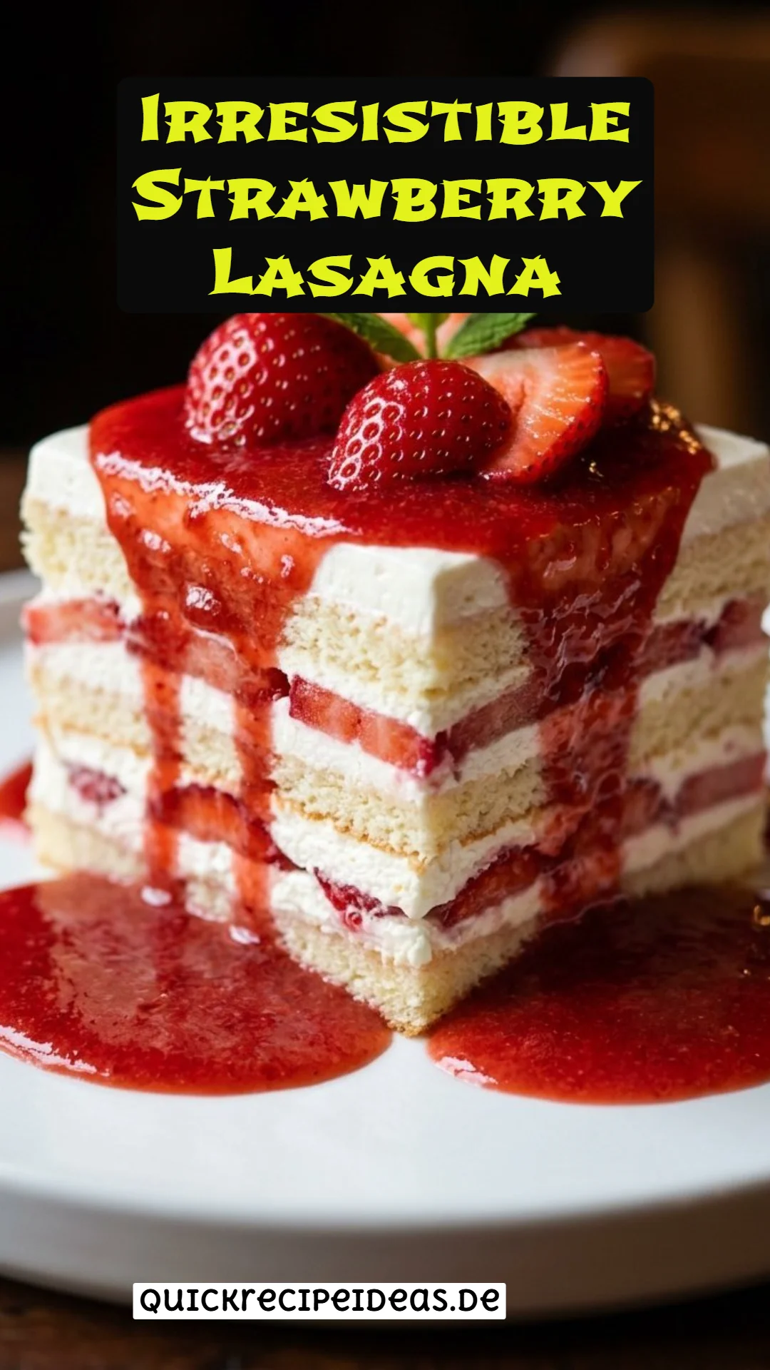 Irresistible Strawberry Lasagna