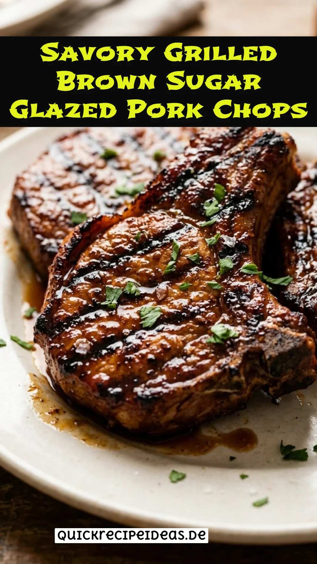 Savory Grilled Brown Sugar Glazed Pork Chops