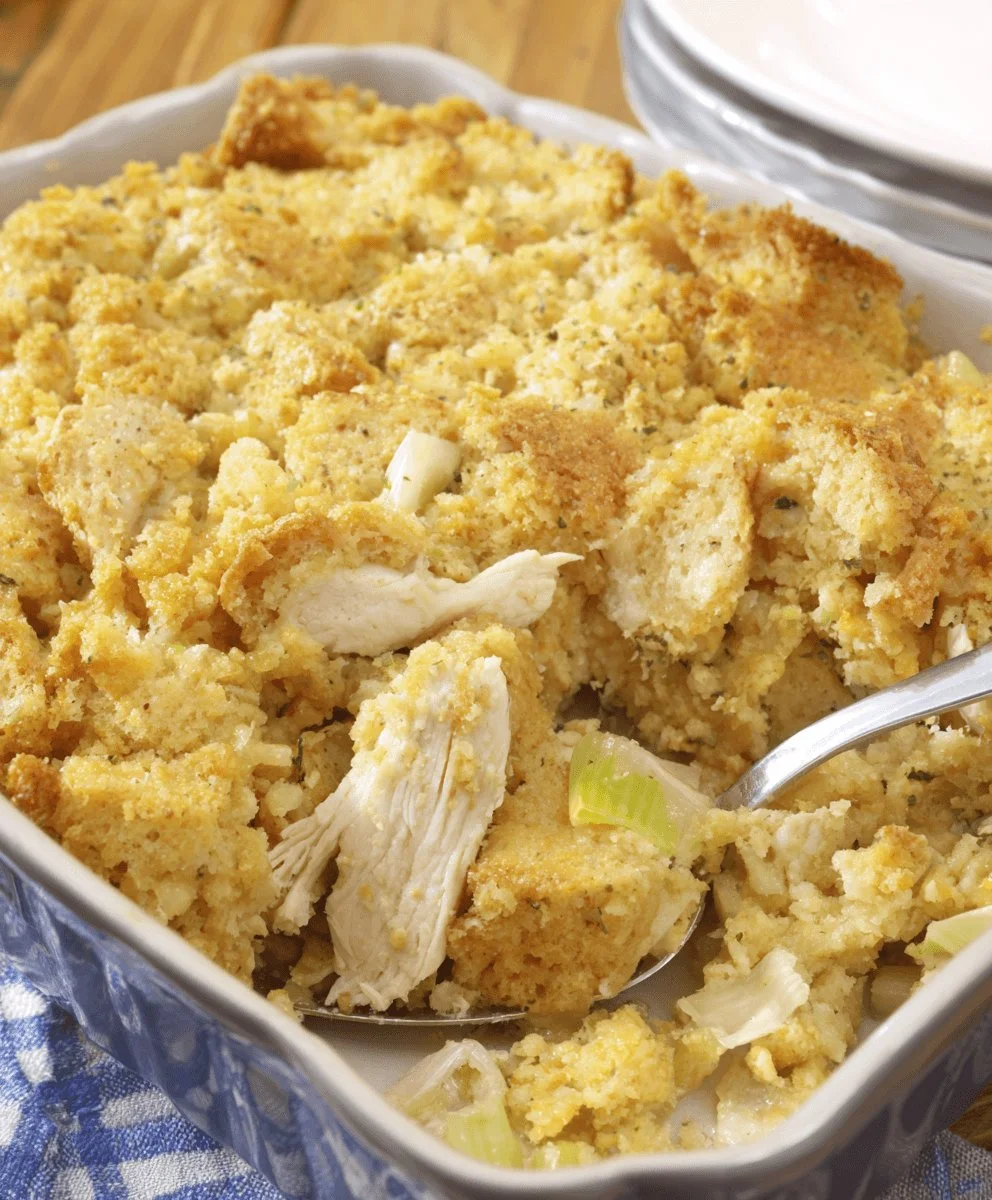 Ultimate Chicken and Dressing Casserole