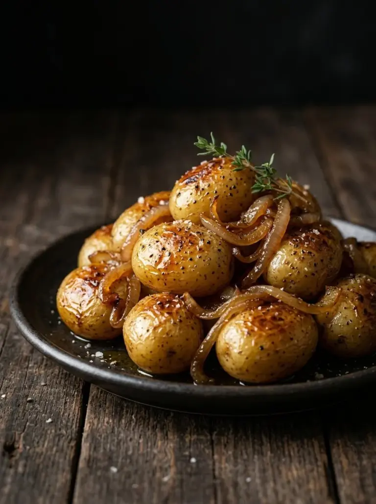 Delicious Slow Cooker Lipton Onion Potatoes served in a bowl