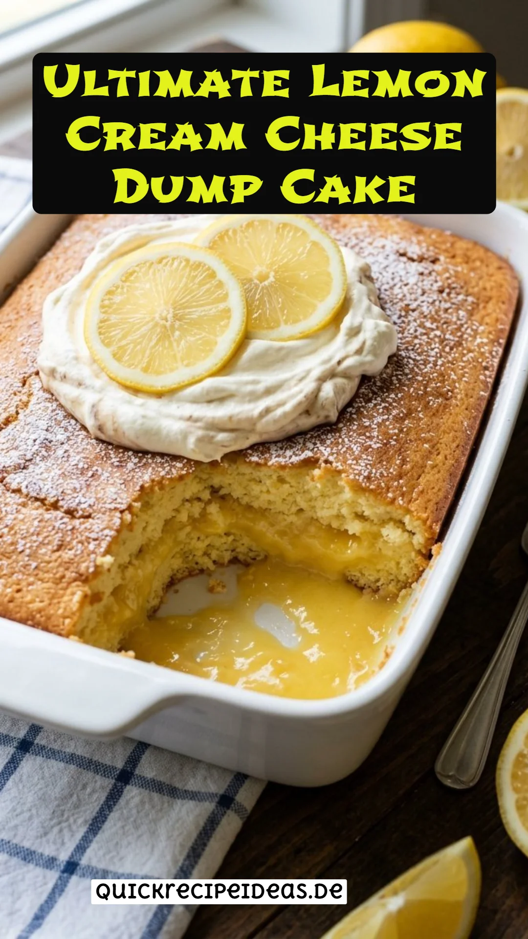 Ultimate Lemon Cream Cheese Dump Cake